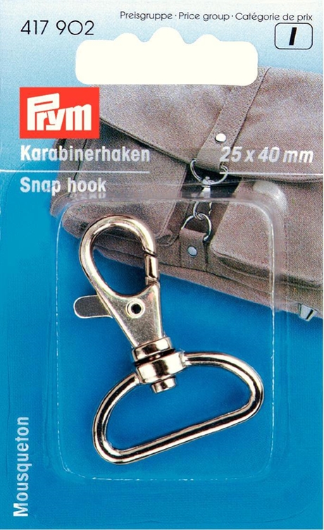 PRYM Karbinhake stor 25x40 mm silverfärgad