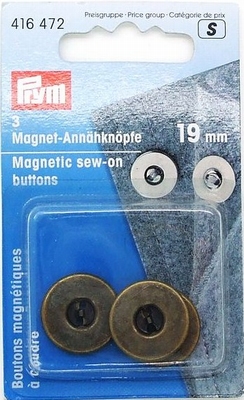 PRYM Magnetiska sy-på knappar 19mm