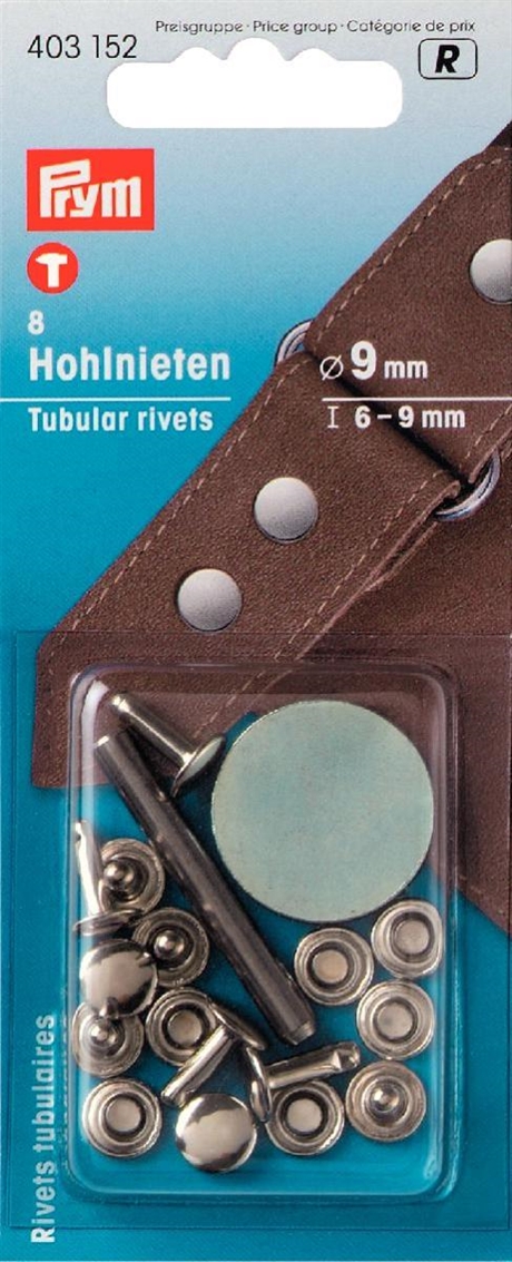 PRYM Nitar 6-9 mm tjocka mässing silverfärg 8 st