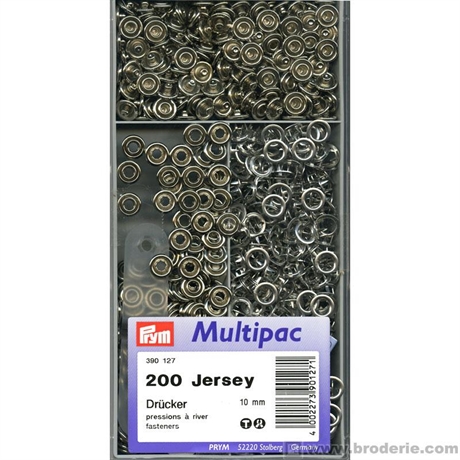 PRYM Tryckknappar Anorak Silver 15mm 100 st