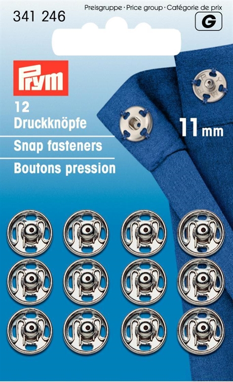 PRYM Tryckknappar SILVER 11 mm