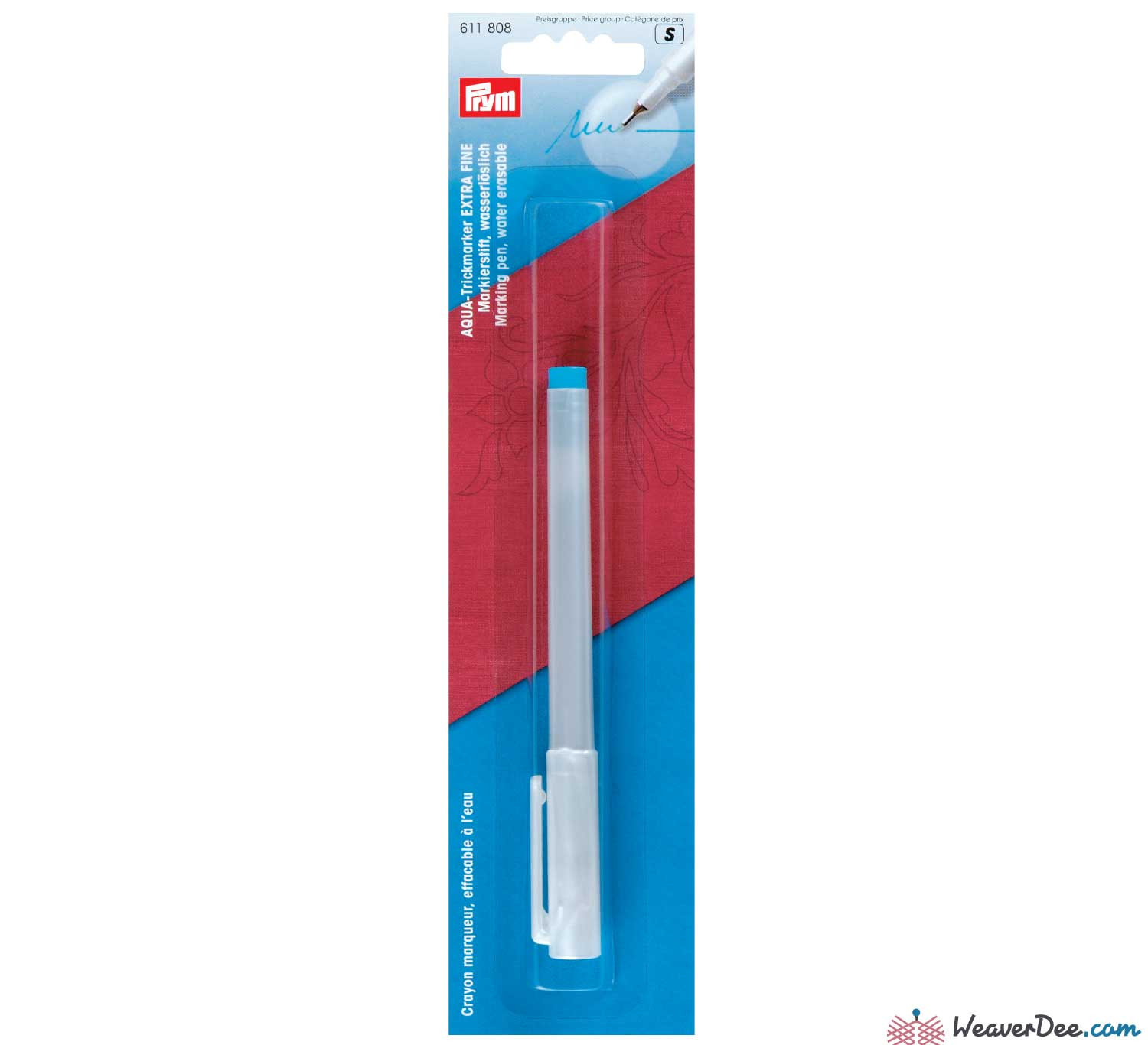 Markeringspenna, Tvättas bort med vatten.