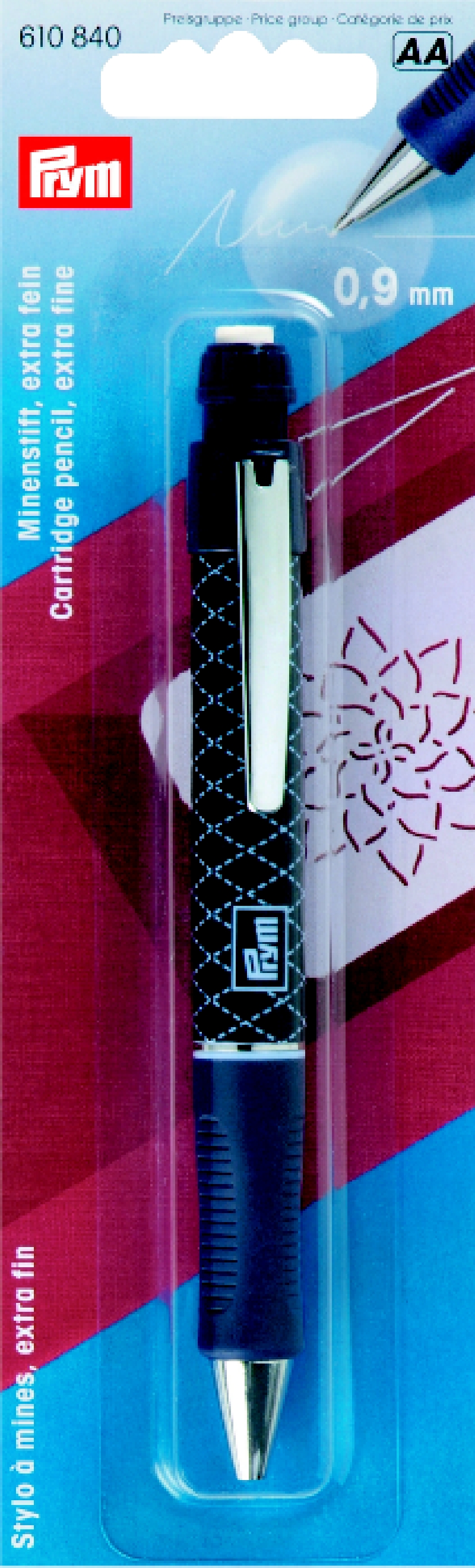 Stiftpenna med tunna stift.