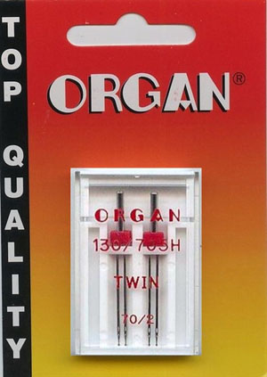 Tvillingnål 2,0 mm Grovlek: 70, 2-pack