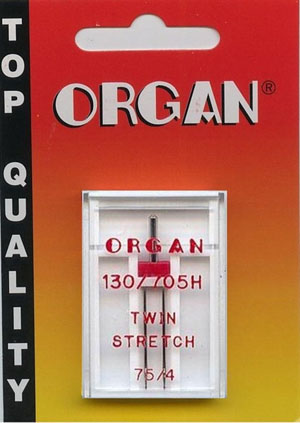 Tvillingnål Stretch 4,0 mm. Grovlek 75