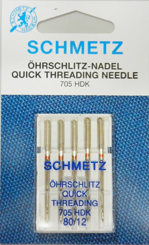 Enkelträdande nål. 80. 5-pack