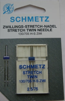 Tvillingnål Stretch 2,5mm. Grovlek 75