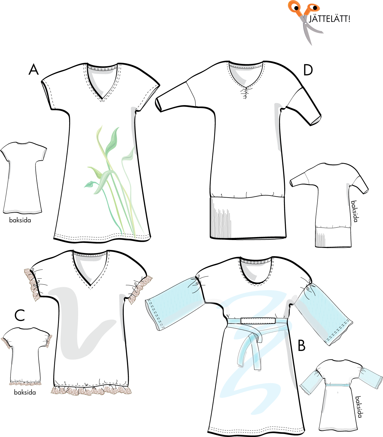 Klänning / tunika 1H08, 36-60