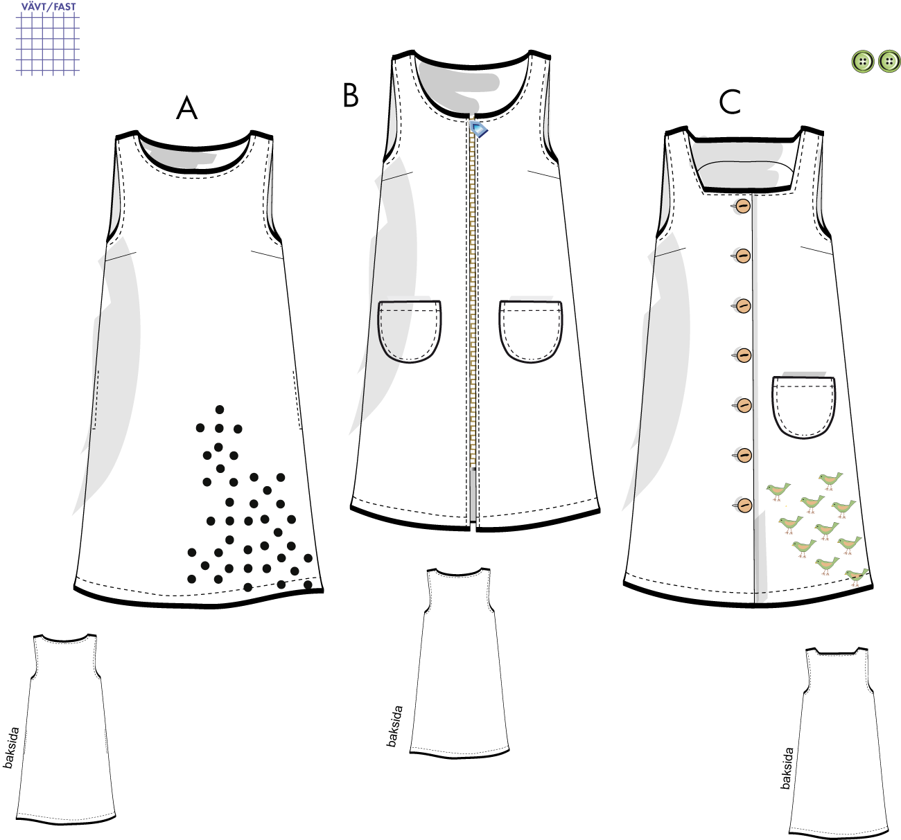 Klänning Maria 2V11, 34-60