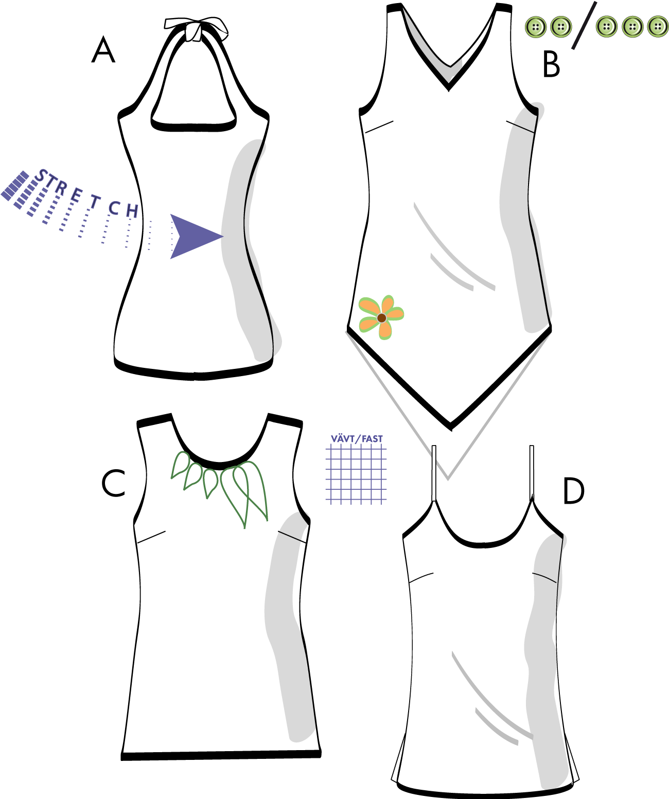 Linnen/toppar 11V03, 36-46