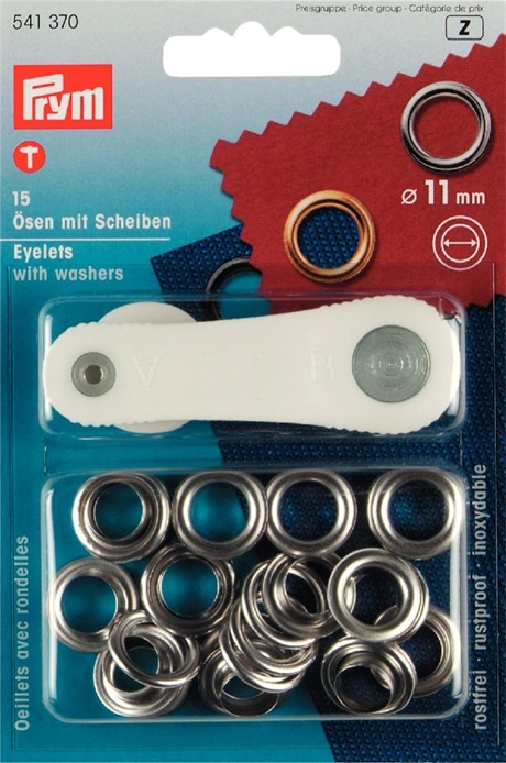 PRYM Öljetter 11 mm insida, 15 st.