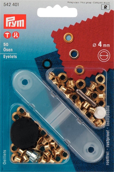 PRYM Öljetter 4mm Guld 50 st