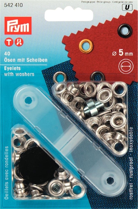 PRYM Öljetter 5mm Silver 40 st