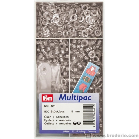 PRYM Öljetter 5mm Silver multipack 500 st