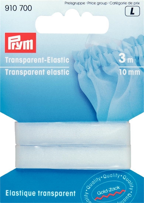 910 700 - PRYM - Transparent resårband 10mm, 3M