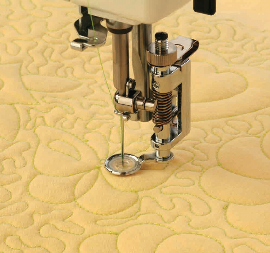 Frihandsquiltfot inkl. täckplåt