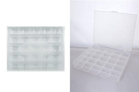 Spolbox för tomspolar.