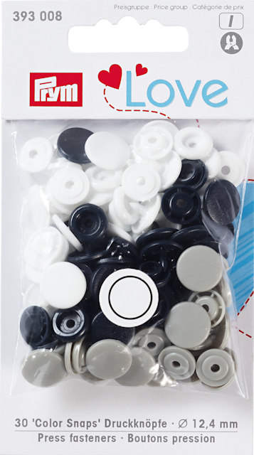 Love Color Snaps grå, svart mix