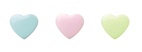 Love Color Snaps  mix hjärta rosa/ gröna / ljusblå