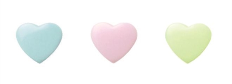 Love Color Snaps  mix hjärta rosa/ gröna / ljusblå